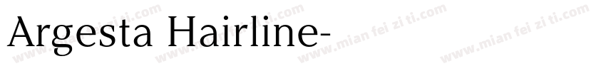 Argesta Hairline字体转换